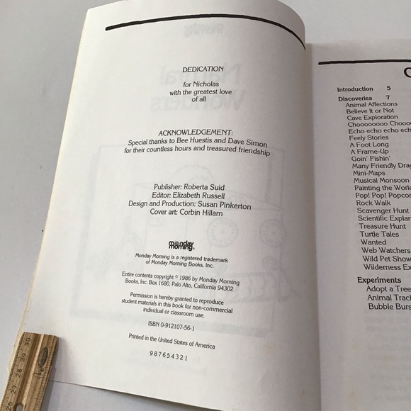 Natural Wonders Jan Thurman-Veith PB Ages 3-6 Creative Play 1986 Monday Morning - Picture 7 of 12